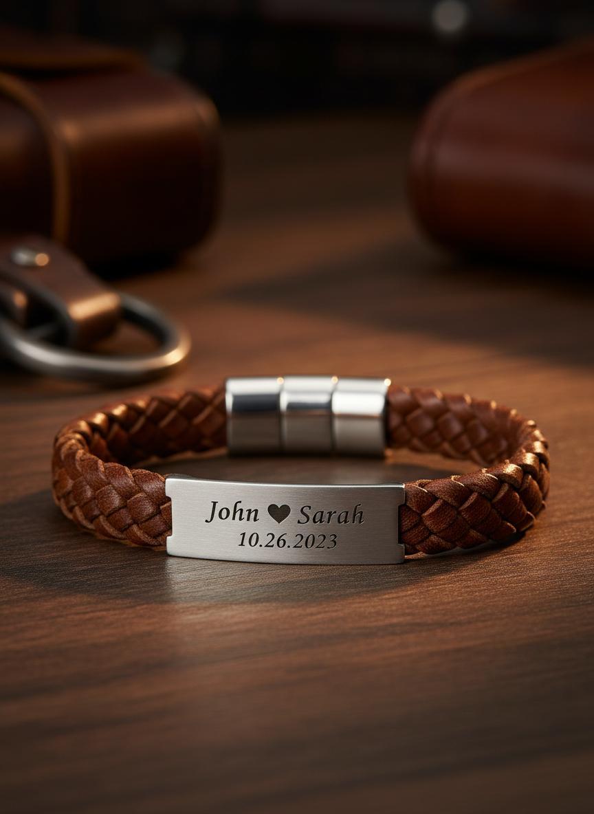 Engraved Bar Bracelet